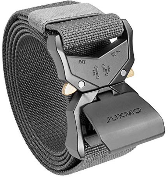 JUKMO Tactische Riem, Wandelen Militaire Rigger 1,5 Nylon Web Werkriem met Heavy Duty Quick Release Gesp (Legergroen, Klein