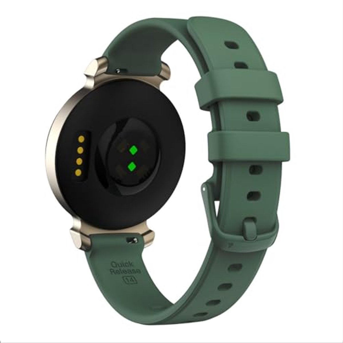 Zachte siliconen horlogeband voor Garmin Lily 2 - ademend, slijtvast en in legergroen