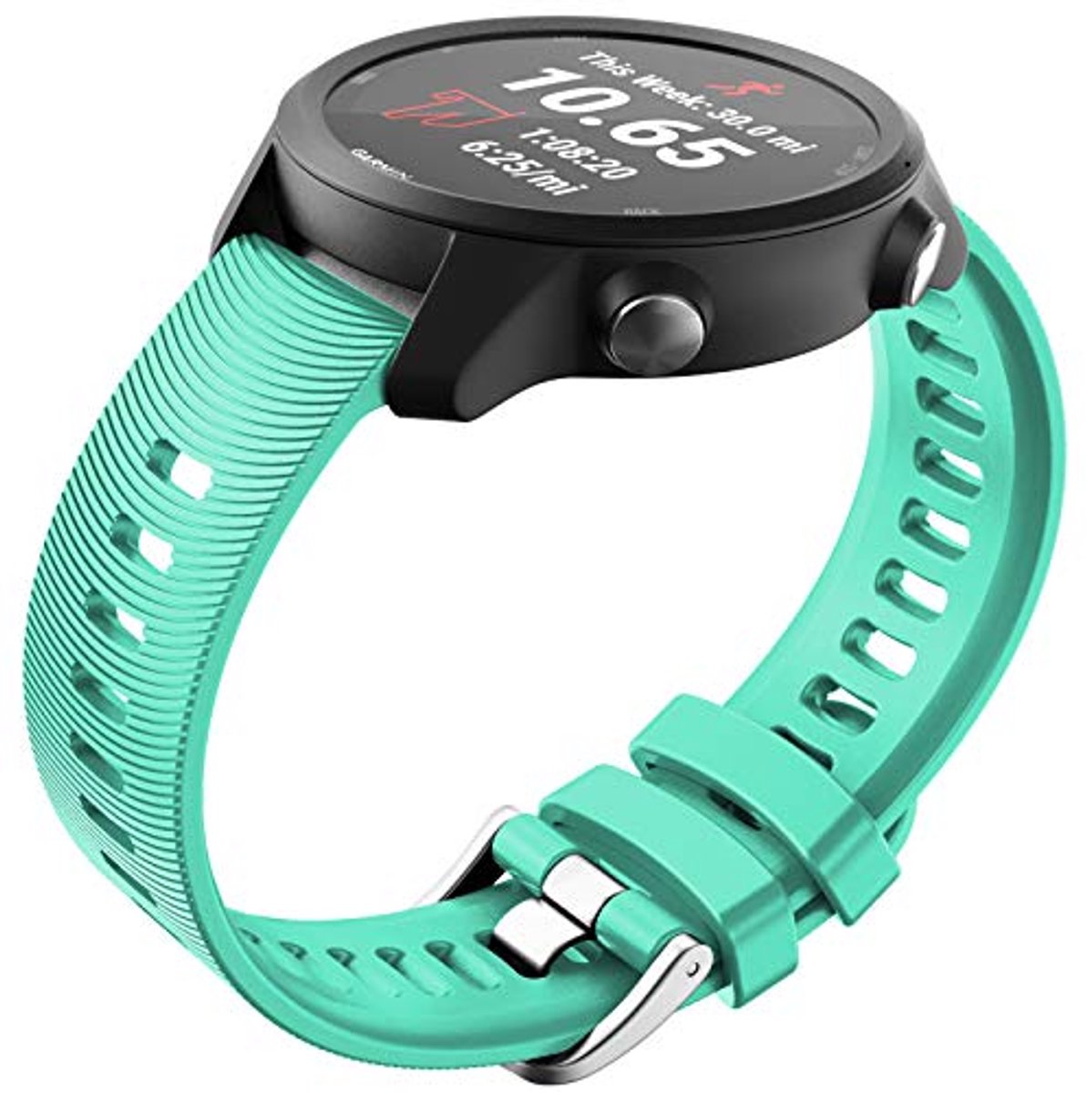 Polsband voor Garmin Vívomove HR, Vivoactive en Forerunner – 20mm Silicone Horlogeband in Mintgroen