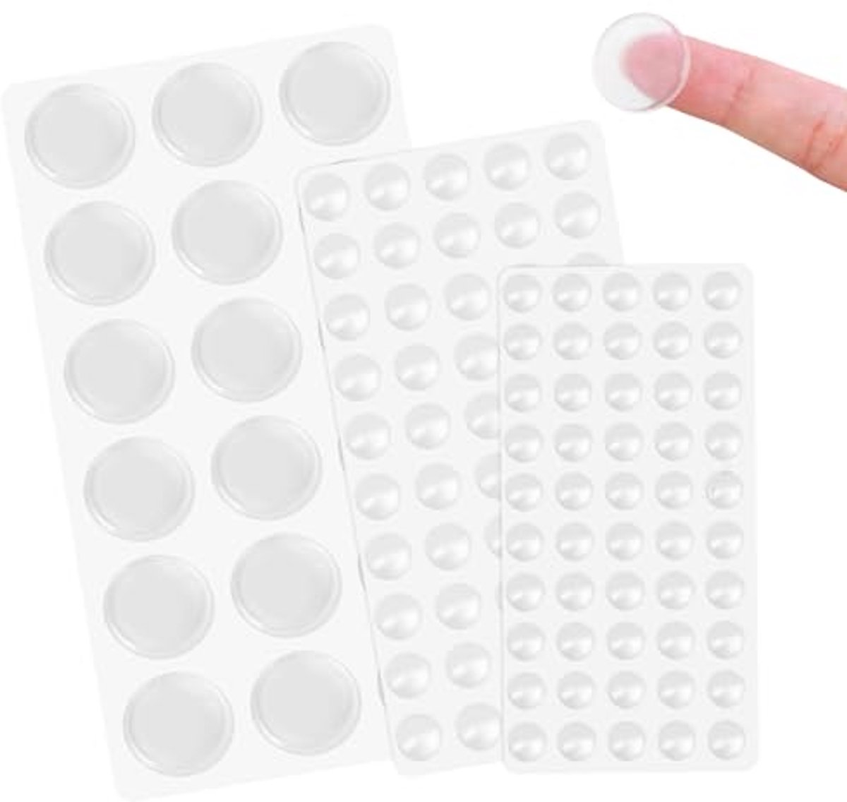 Doorzichtige rubberen meubelpads - 118 stuks zelfklevende bumpers en geluidsdempers in 3 maten voor oppervlaktebescherming