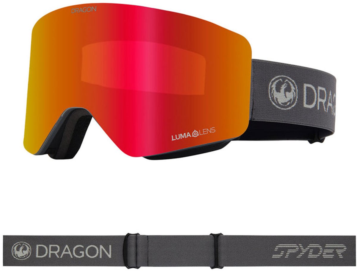 Dragon Alliance R1 Otg Spyder Skibril Grijs Lumalens Red Ion/CAT3+Lumalens Light Rose/CAT1 Man,Vrouw