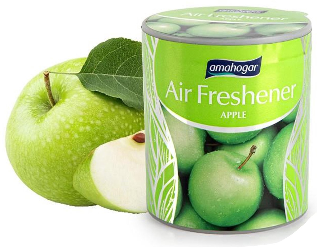 Ama Hogar Geur gel Appel geur - 95 gram - geur blikje - 6 x 7 cm - auto/interieurparfum/luchtverfrisser