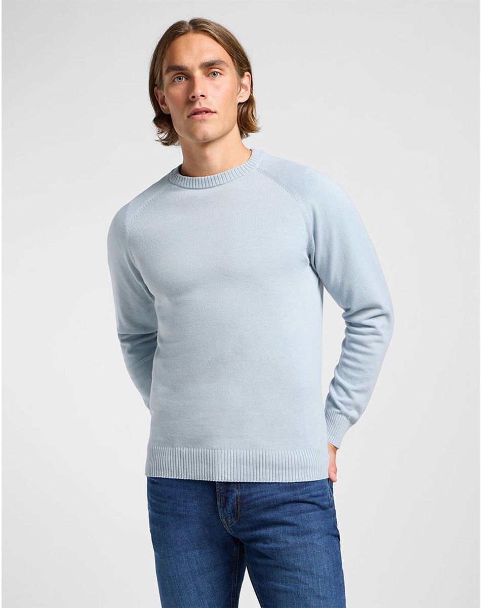 Lee Clean Raglan Trui S Man Grijs