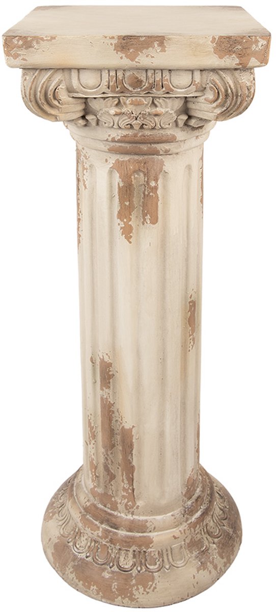 Clayre & Eef Plantentafel 35x35x92 cm Beige Keramiek