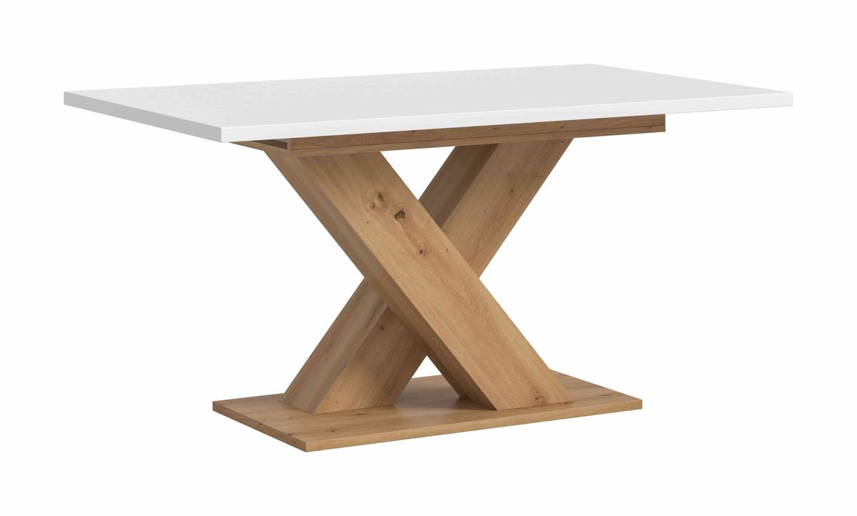 Furnilux Motion uitschuifbare eettafel Artisan NB wit NB - 90x150x76cm