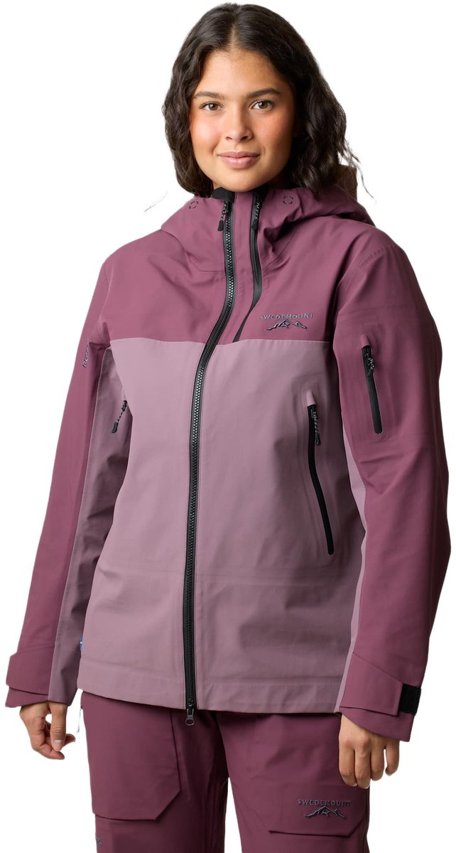 Swedemount Lofoten 3L Shelljas – Dames shelljas Dk. Mauve/pale Mauve