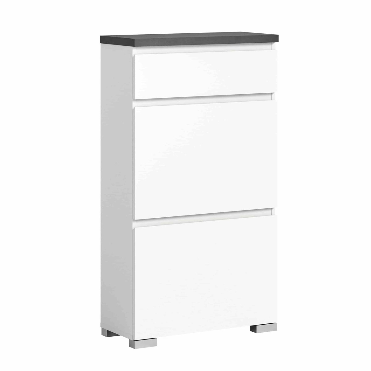 Furnilux Shoelove schoenrek - 60x109x27cm Wit / Industrieel Grijs