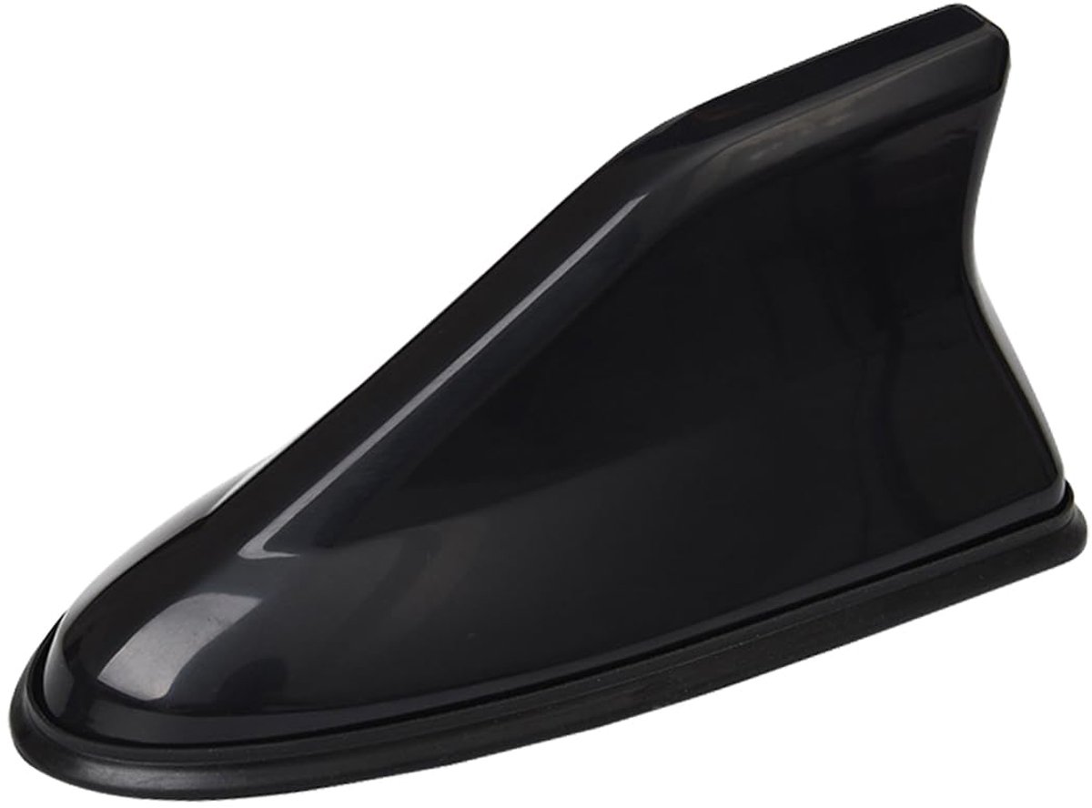 Haaienvin-antenne, haaienvin-afdekking Am/Fm, antennesignaal, decoratie voor het veranderen van het uiterlijk van de auto, universele antenne voor auto, SUV, vrachtwagen, bestelwagen (zwart)