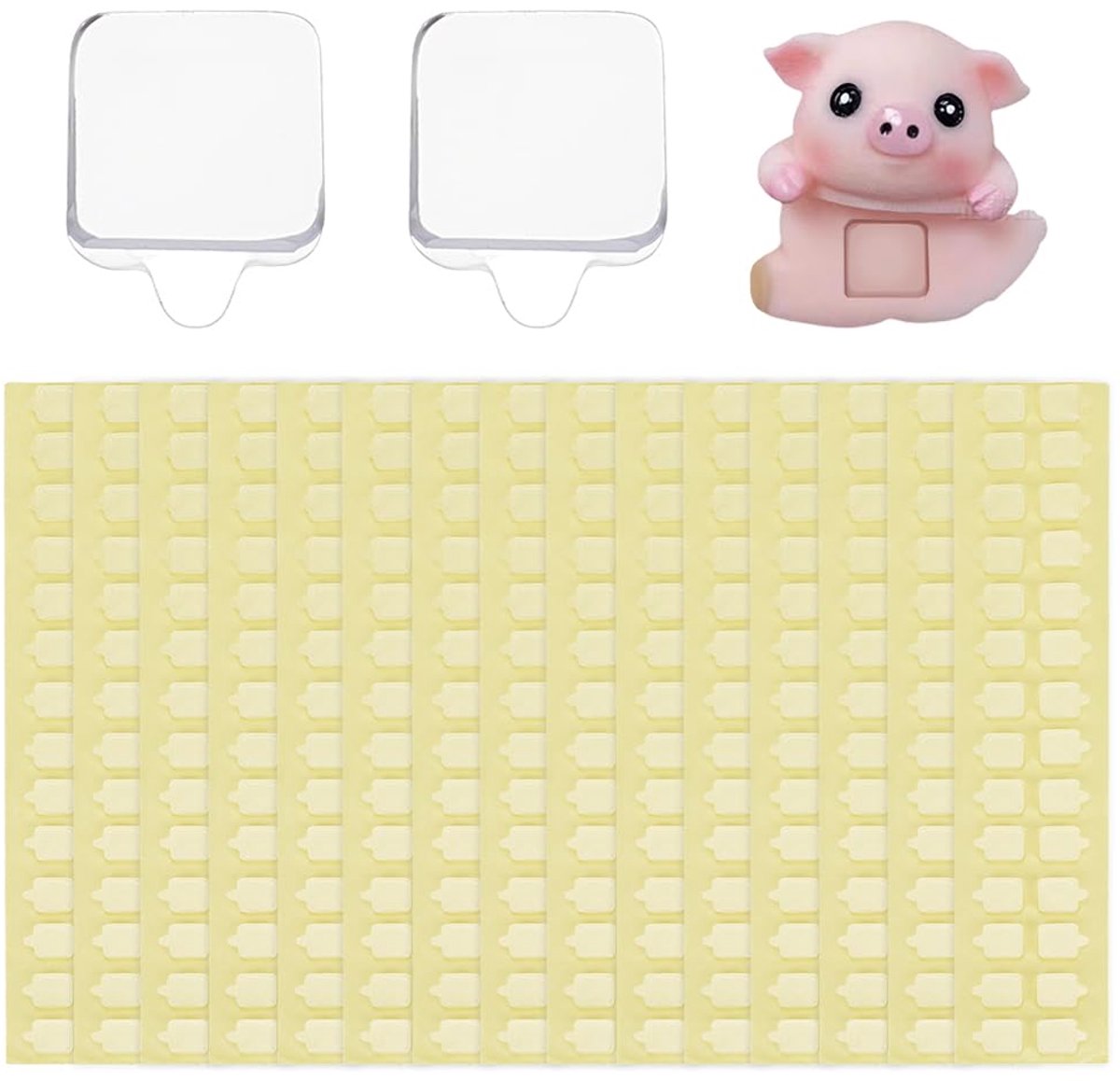15 dubbelzijdig dubbelzijdige transparante pads voor minifiguren, 360 stuks, 11,2 x 11 mm, dubbelzijdig dubbelzijdige acrylstickers, zelfklevende stippen voor minifiguren, cadeaudecoratie