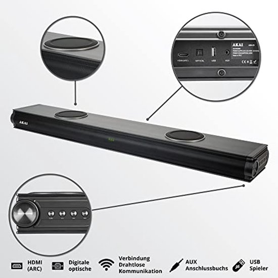 2.2 Kanaals Soundbar voor TV met Subwoofers - HDMI, AUX, USB, Bluetooth 5.0 van LunaTech — afbeelding 5