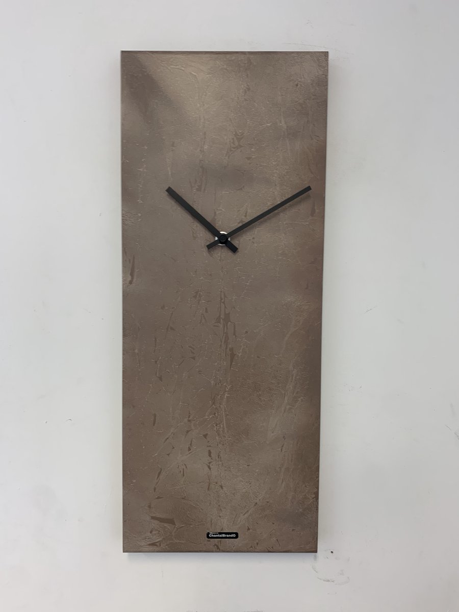 MOSACLOCK SIROCCO XL Wandklok Modern Industrieel Design in de kleur bruin / beige