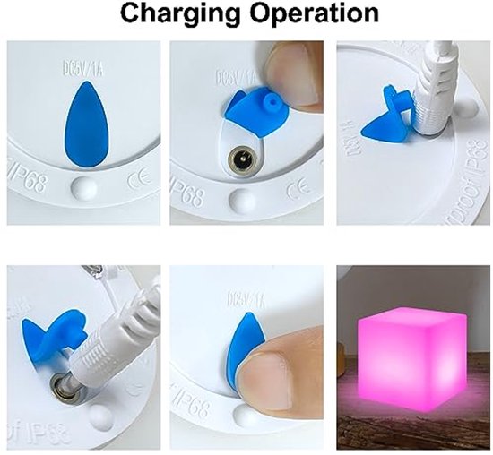 Oplaadbaar LED-nachtlampje met Afstandsbediening en 16 Kleuren - Multifunctionele Tafellamp voor Slaapkamer, Camping en Tuin van Merkloos — afbeelding 5