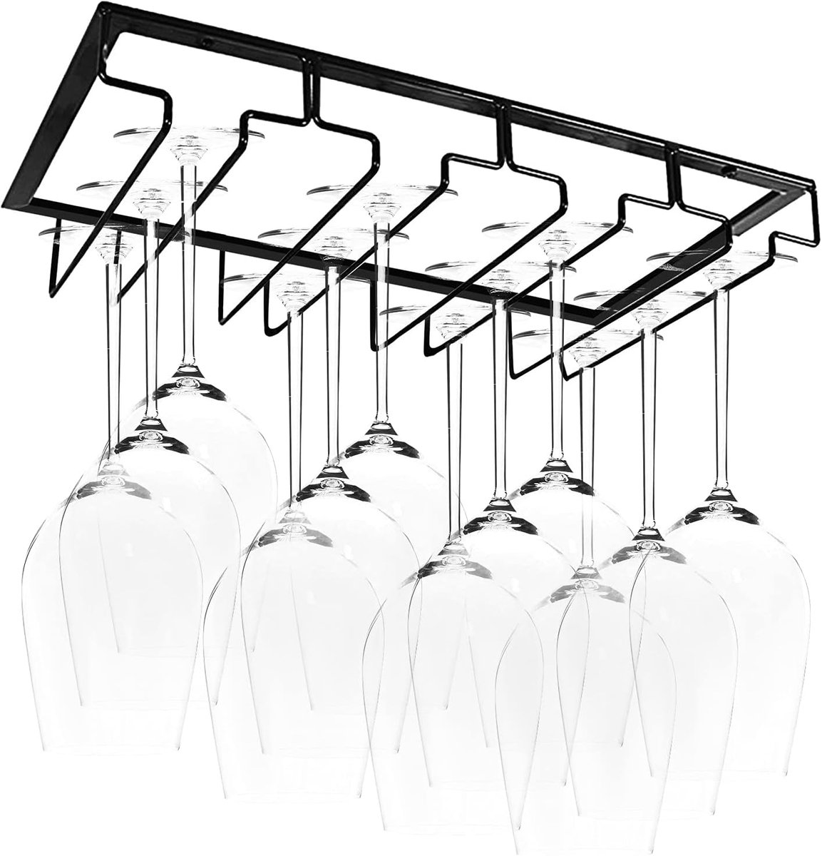 Cuhostki-1-Stuk-Kast-Glas-Opberg-Houder-Zwart-40x22.5-Multifunctioneel