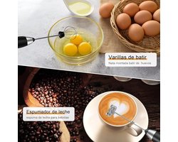 Elektrische Melkopschuimer Met 3 Snelheden - USB Oplaadbare Roestvrij Staal Melkfrother Voor Matcha Latte en Cappuccino