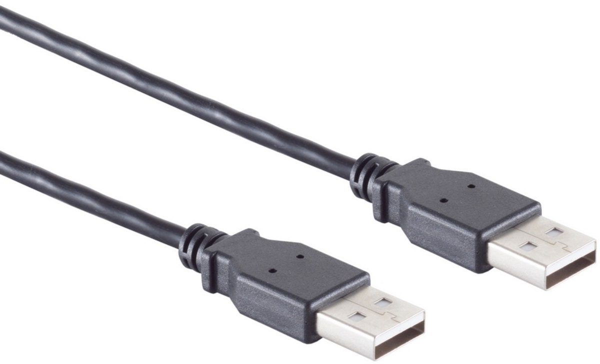 USB naar USB kabel - USB2.0 - tot 0,5A / zwart - 5 meter