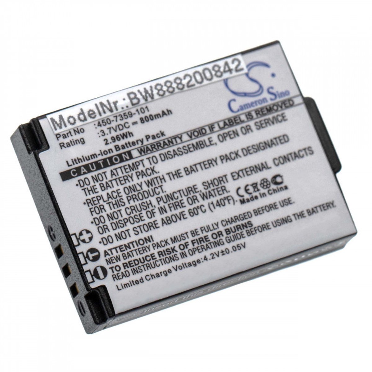 Camera accu compatibel met FrontRow FR Wearable Lifestyle - vervangt 450-7359-101 / 800 mAh