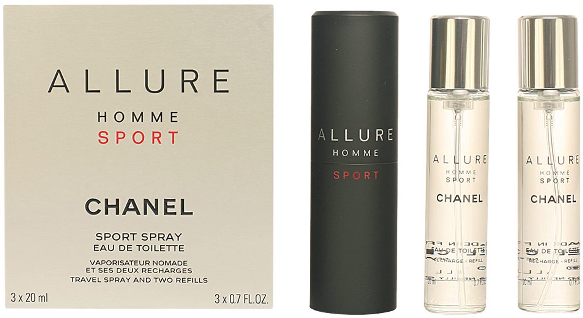 Chanel Allure Homme Sport 3 x 20 ml - Eau de Toilette - Herenparfum - Navulbaar