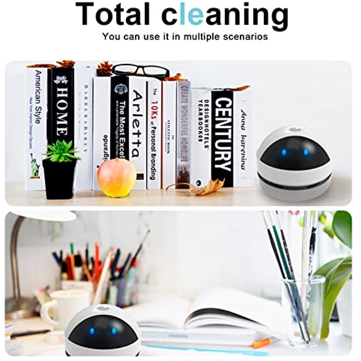 Draadloze Mini Tafelstofzuiger USB Oplaadbaar Compact Zwart - afbeelding 2