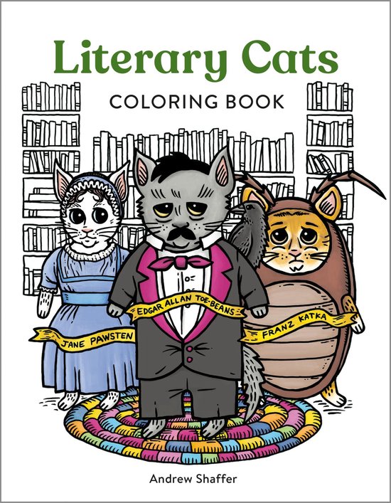 Literary Cats Coloring Book - cover