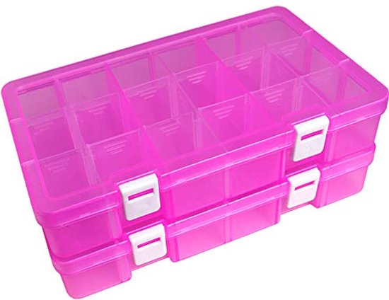 Tnfeeon Plastic Storage Box for Jewellery Organiser Tool Holder with 28 Removable Jewellery Compartments Tnfeeon Plastic Storage Box for Jewellery Organiser Tool Holder with 28 Removable Jewellery Compartments