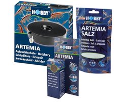 Hobbyset voor Artemia kweek: kweekbowl, eieren en zout