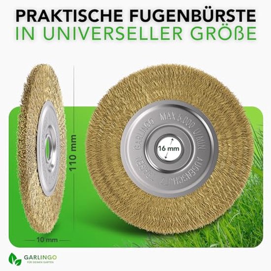 Voegenborstel set van 4 voor voegenreiniging en onkruidverwijdering - Compatibel met Multibrush en andere draadborstels van Merkloos	 — afbeelding 5