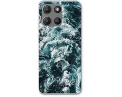 Case Company® - Hoesje geschikt voor Motorola Moto G15 hoesje - Zee golf - Soft Cover Telefoonhoesje - Bescherming aan alle Kanten en Schermrand