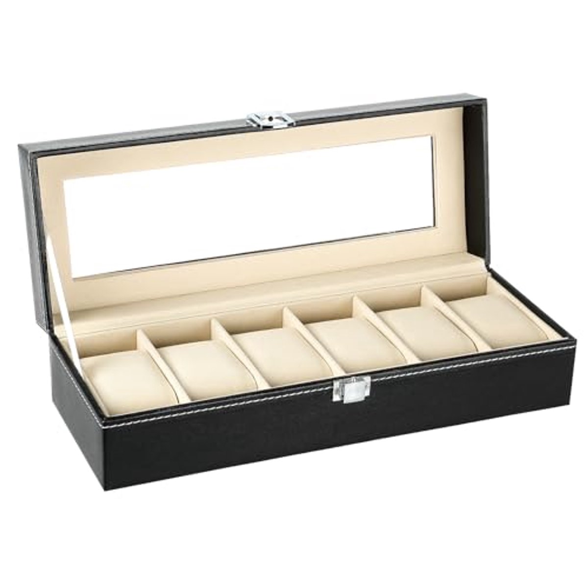 Horloge Display Opbergdoos met 6 Slots | Sieraden Organizer