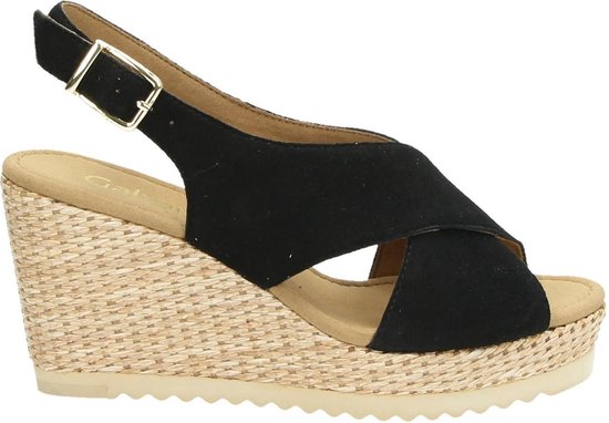 Gabor Dames Espadrilles 791.1 - Zwart - Maat 38,5 | bol.com