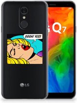 Silicone Back Cover LG Q7 Popart Oh Yes
