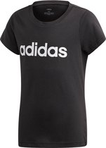 adidas - YG Esssentials Linear Tee - Meisjes T-Shirt - 128 - Zwart