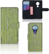 Smartphone Hoesje Nokia 7.2 | Smartphone Hoesje Nokia 6.2 Book Style Case Green Wood