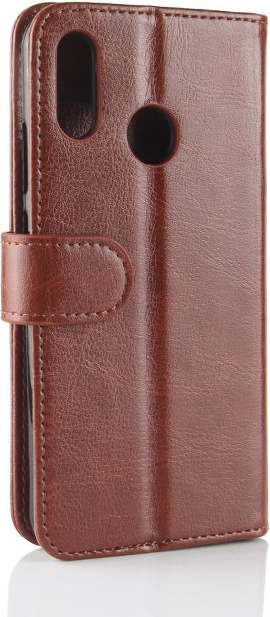 Mobigear Telefoonhoesje geschikt voor Huawei P30 Lite Hoesje | Mobigear Wallet Bookcase Portemonnee | Pasjeshouder voor 3 Pasjes | Telefoonhoesje voor Pinpas / OV Kaart / Rijbewijs - Bruin