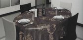 Tafellaken - Tafelkleed - Tafelzeil - Geweven - Opgerold op dunne Rol - Geen Plooien - Duurzaam - Riana Bruin - 140 cm x 300 cm