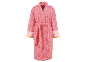 Pip Studio Jacquard Check - Badjas - L - Donker roze