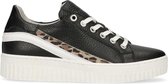 Manfield - Dames - Zwarte sneakers met details - Maat 37