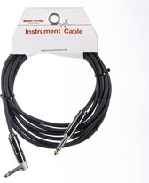 MUSIC STORE Instrument Cable Silent 90° 3m (Black) - Gitaarkabel
