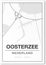 Poster/plattegrond OOSTERZEE - 30x40cm