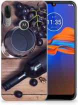 GSM Hoesje Motorola Moto E6 Plus Siliconen Case Wijn