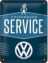 Volkswagen Service Reliëf Metalen Bord 15 x 20 cm