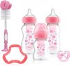 Dr. Brown’s Options+ Anti-colic Bottle Giftset Brede halsfles - roze
