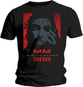 Marilyn Manson Heren Tshirt -L- Rebel Zwart