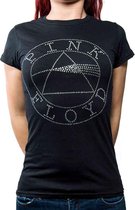 Pink Floyd Dames Tshirt -S- Circle Logo Zwart