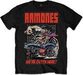 Ramones Heren Tshirt -M- Outta Here Zwart