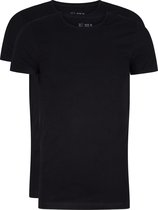 RJ Bodywear Everyday - Maastricht - 2-pack - stretch T-shirt O-hals - zwart -  Maat S