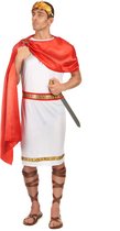 LUCIDA - Witte en rode Romeinse outfit voor mannen - S