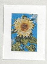 Borduurpakket Zonnebloem op blauw Lanarte 35045  O-VP