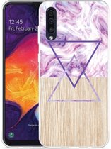 Galaxy A50 Hoesje Color Paint Wood Art - Designed by Cazy