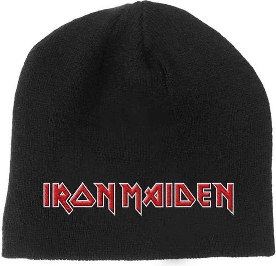 Iron Maiden - Logo Beanie Muts - Zwart