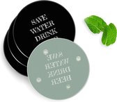 4 sous-verres de luxe - Design Save Water - Ronds
